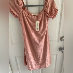 Brand new pink polka dot dress